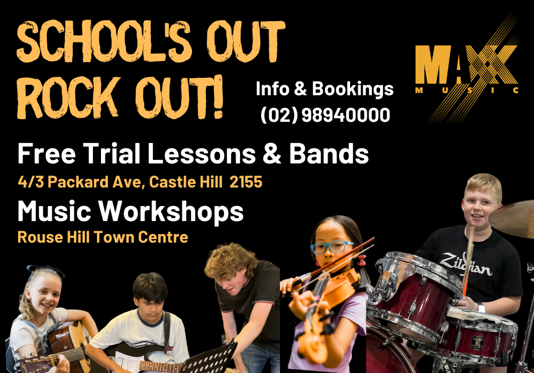 Image of school holiday music workshop offers Maxx Music Image of school holiday music workshop offers Maxx Music