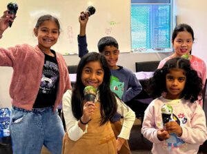 happy children. singing and sparkles school holiday music workshop rouse hill